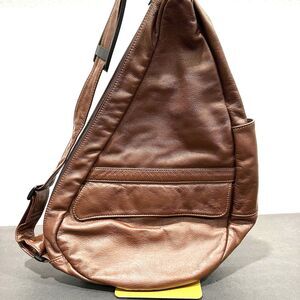 Ameribags Healthy Back Bag Non-Leather Sling Backpack Brown Crossbody